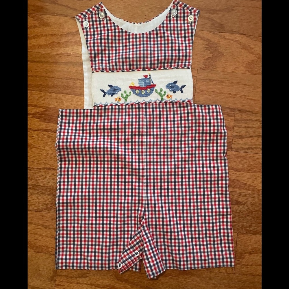 Smocked boat Jon Jon